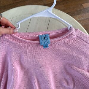CeCe Pink Crew Neck Sweater size small